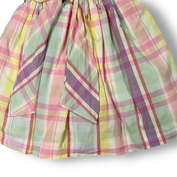 Ralph Lauren Girls Dress Sz 4T Plaid Cotton Poplin Lined Pink Summer Spring - Picture 3 of 9